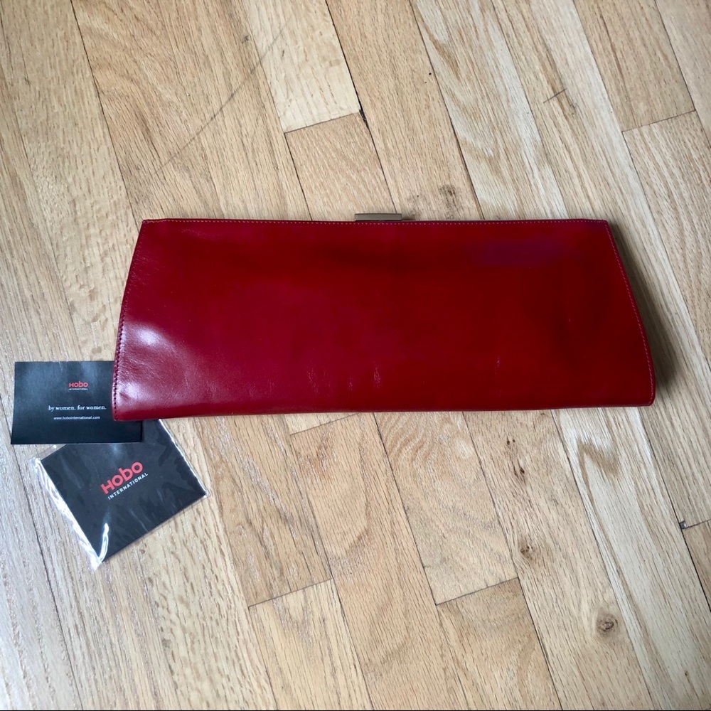 Hobo International Red Leather Clutch